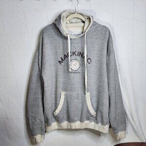 Rag Wear USA Cream Brown Heather Mackinac Up North Cotton Poly Hoodie Size 2XL